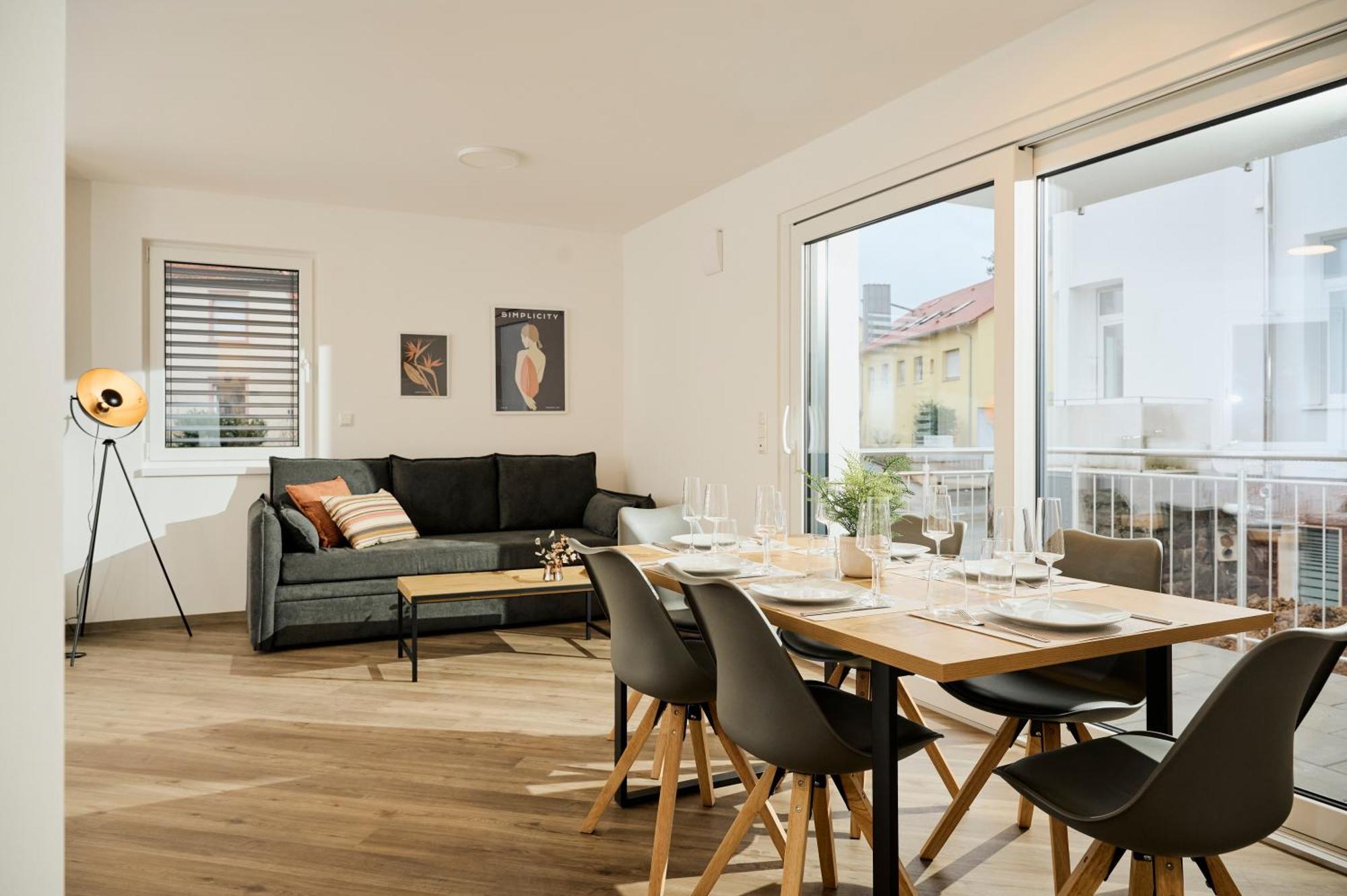 Moderne Apartments Mit Highspeed-Wlan Und Gratis-Tiefgarage Ihr Perfekter Rueckzugsort Nahe Dem Zentrum Und Der Therme I Barrierearm Bad Kissingen Exterior photo